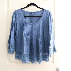 American Eagle Top with Crochet Detail